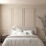 Asli Oat Cream Fabric Bed with Rounded Corners Headboard