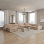 Orvella Pink Orchid Modular L-Shape Sofa With Ottoman