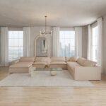 Orvella Pink Orchid Modular L-Shape Sofa With Ottoman