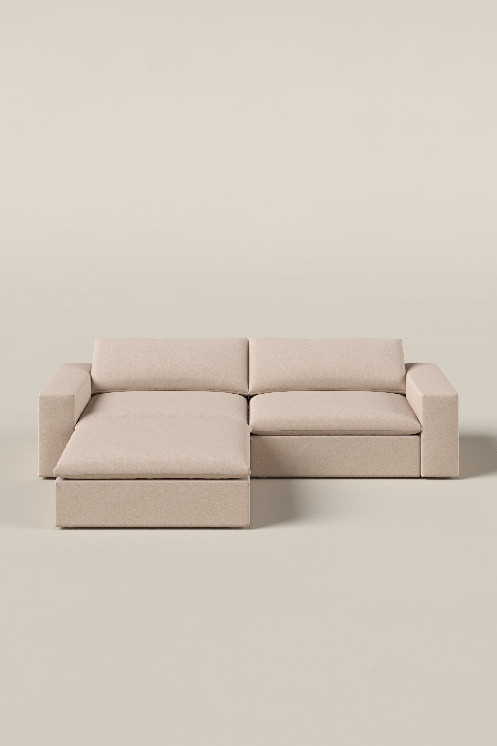 Orvella Pink Orchid Modular 2 Seater Sofa with Ottoman