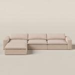 Orvella Pink Orchid Modular 3 Seater Sofa with Ottoman