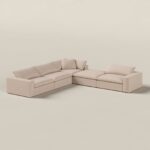 Orvella Pink Orchid Modular 4 Seater Sofa with Corner Module
