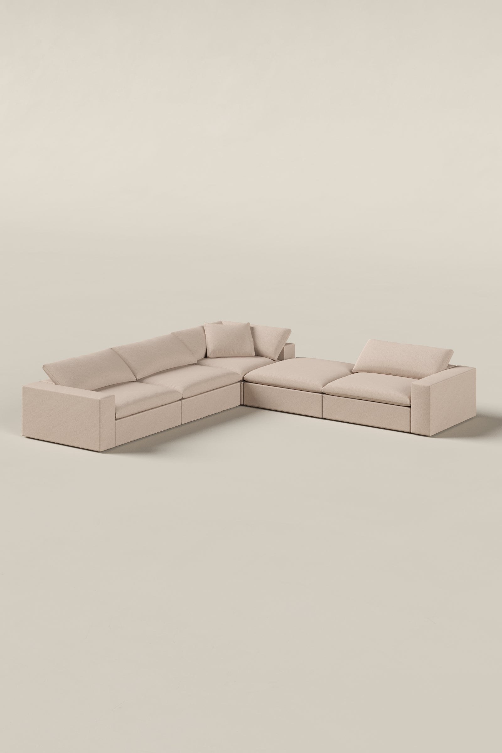 Orvella Pink Orchid Modular 4 Seater Sofa with Corner Module