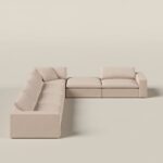 Orvella Pink Orchid Modular 5 Seater Sofa with Corner Module