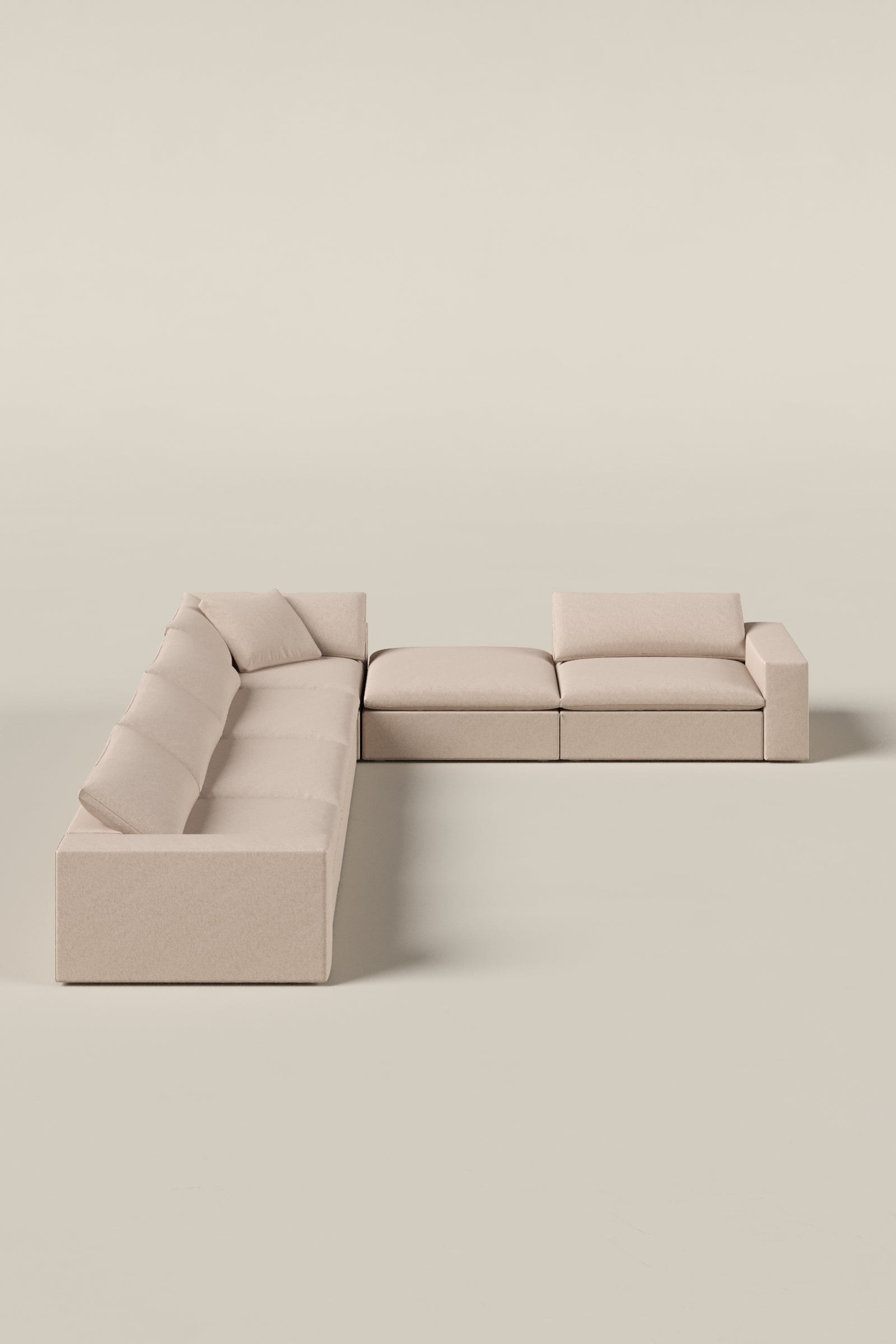 Orvella Pink Orchid Modular 5 Seater Sofa with Corner Module