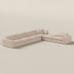 Orvella Pink Orchid Modular 5 Seater Sofa with Corner Module