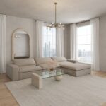 Orvella Champagne Beige Modular 3 Seater Sofa with Ottoman