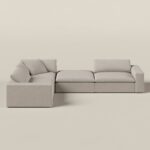 Orvella Champagne Beige Modular 3 Seater Sofa with Corner Module