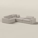 Orvella Champagne Beige Modular 3 Seater Sofa with Corner Module