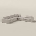 Orvella Champagne Beige Modular 4 Seater Sofa with Corner Module