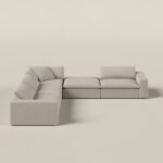 Orvella Champagne Beige Modular 4 Seater Sofa with Corner Module