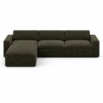 Orvella Olive Wood Modular 3 Seater with Ottoman