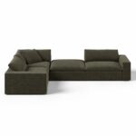 Orvella Olive Wood Modular 3 Seater Sofa with Corner Module