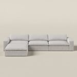 Orvella Repose Grey Modular 3 Seater with Ottoman