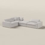 Orvella Repose Grey Modular 3 Seater Sofa with Corner Module