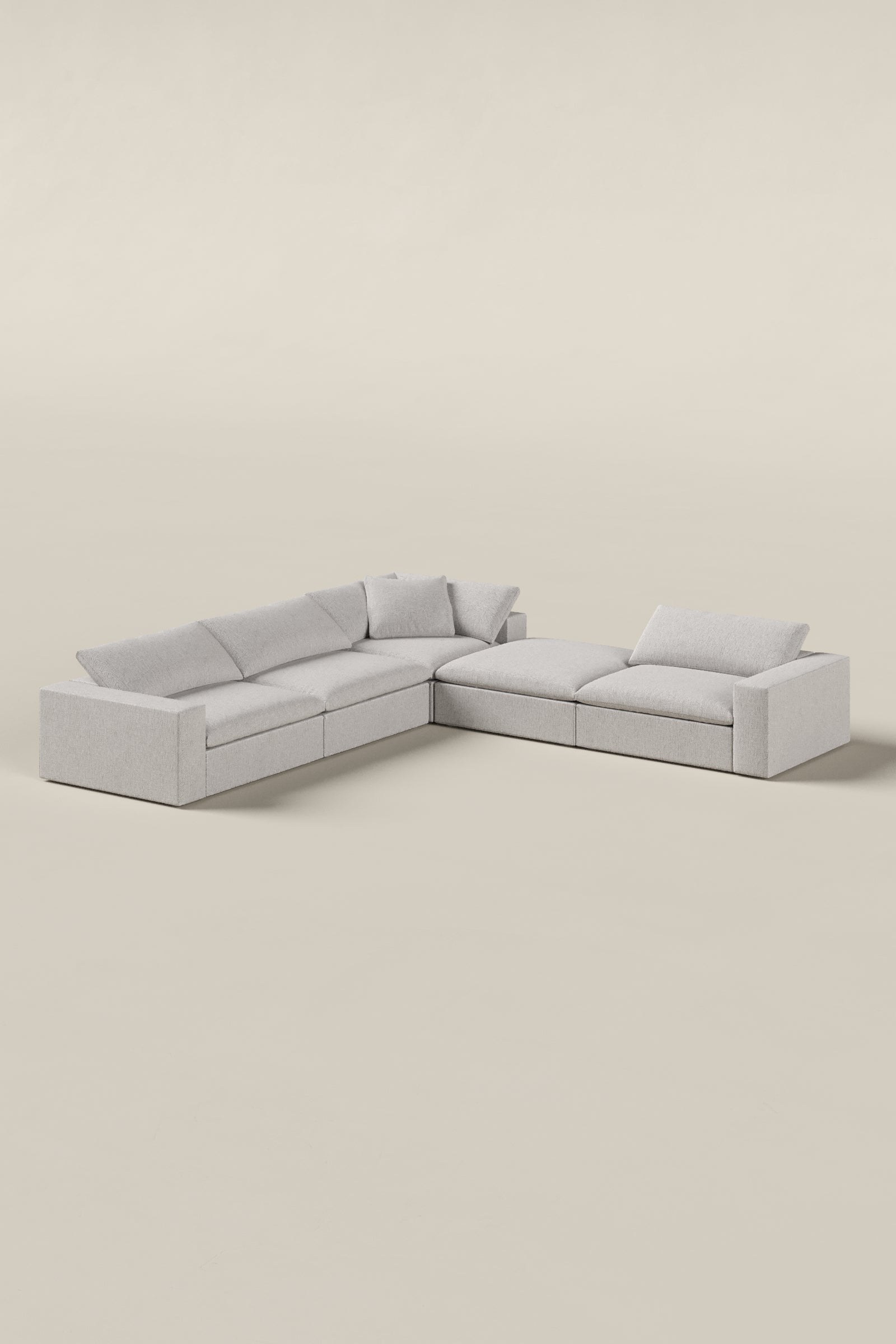 Orvella Repose Grey Modular 4 Seater Sofa with Corner Module