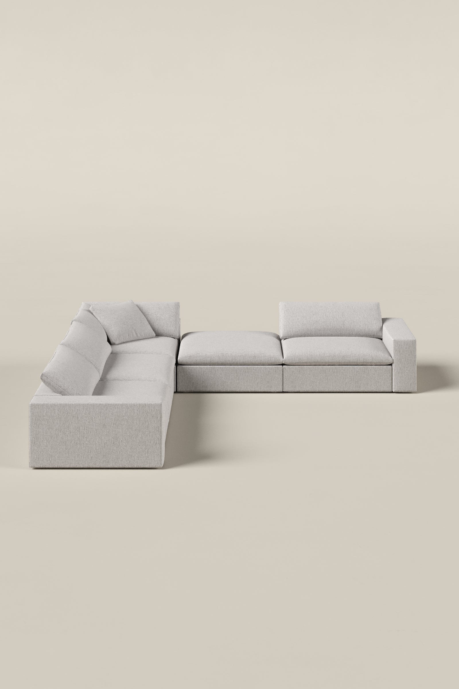 Orvella Repose Grey Modular 4 Seater Sofa with Corner Module - Image 2