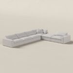 Orvella Repose Grey Modular 5 Seater Sofa with Corner Module