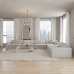 Orvella Repose Grey Modular 5 Seater Sofa with Corner Module