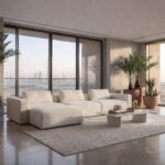 Emersyn Off White Boucle 3 Seater Modular Sofa with Ottoman