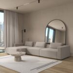 Emersyn Champagne Beige 3 Seater Modular Sofa with Ottoman