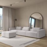 Emersyn Repose Grey 3 Seater Modular Sofa with Ottoman