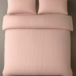 Pink Striped Bed Sheet, Duvet Cover & Pillowcase Set