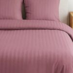 Purple Striped Bed Sheet, Duvet Cover & Pillowcase Set