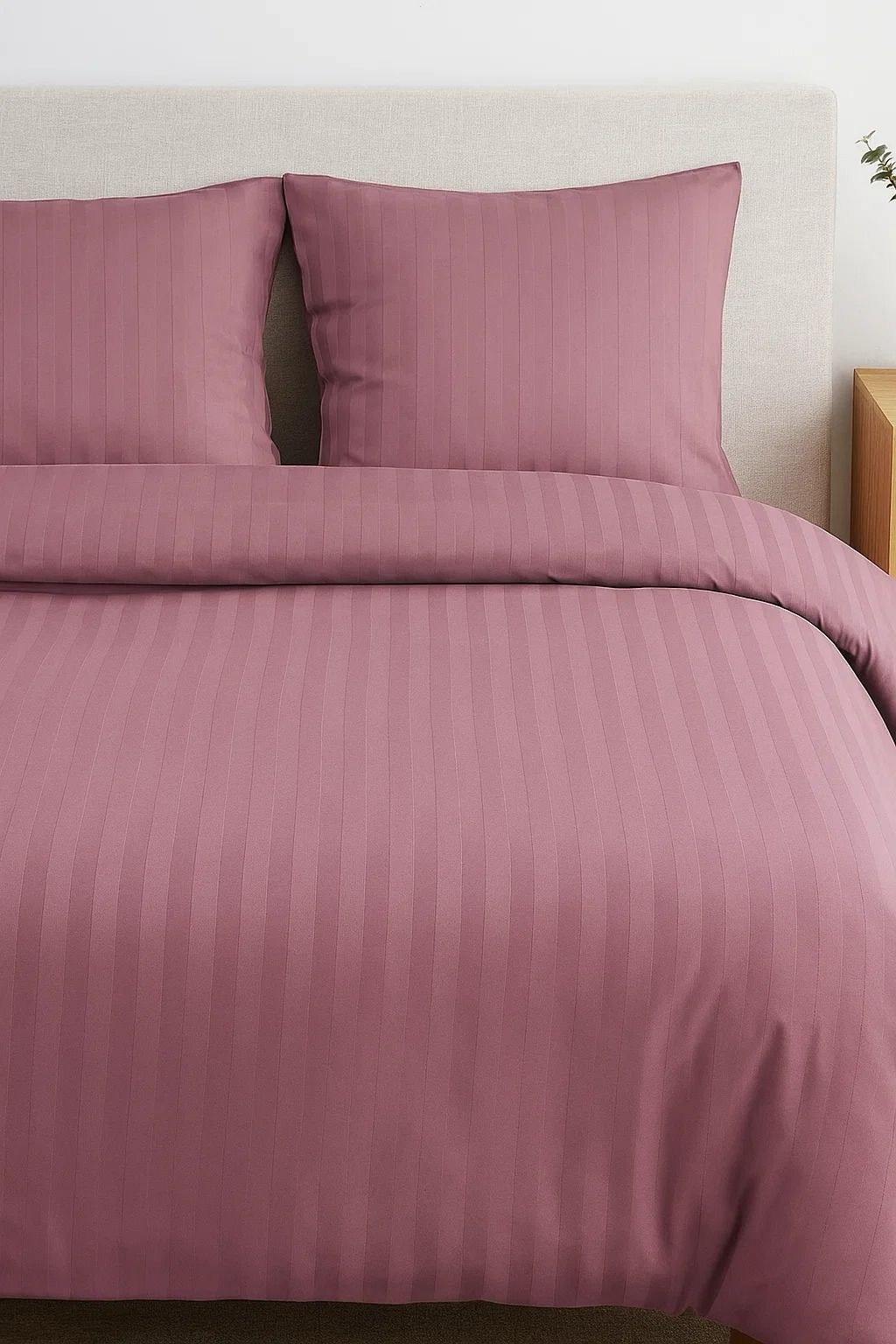 Purple Striped Bed Sheet, Duvet Cover & Pillowcase Set - Image 2