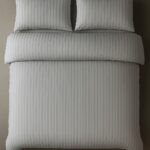 Dark Grey Striped Bed Sheet, Duvet Cover & Pillowcase Set