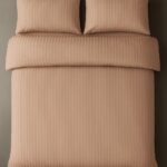 Camel Striped Bed Sheet, Duvet Cover & Pillowcase Set