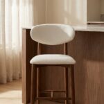 Alto Off White Darkwood Bar Stool