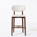 Alto Off White Darkwood Bar Stool