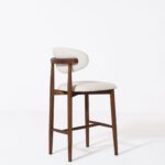 Alto Off White Darkwood Bar Stool