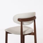 Alto Off White Darkwood Bar Stool