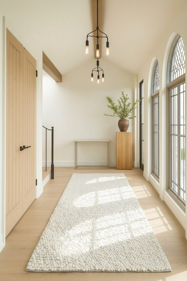 Velin Boucle Inspired Off White Runner Rug (80x200CM)