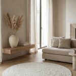 Velin Round Boucle Inspired Off White Rug