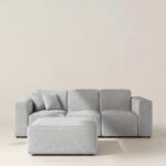Aysun Silver Mist Modular Sofa with Ottoman