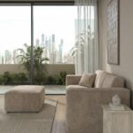 Aysun Ash Taupe Modular Sofa with Ottoman