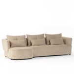 Briella Creamstone Glow 3 Seater Sofa With Chaise