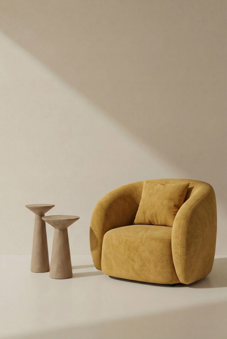 Amanti Mustard Lounge Sofa Chair