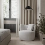 Bronte Ash Grey Boucle Swivel Sofa Chair