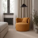 Bronte Terracotta Orange Swivel Sofa Chair