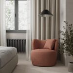 Bronte Rust Brown Swivel Sofa Chair