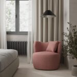 Bronte Rosewood Pink Swivel Sofa Chair