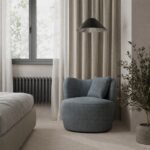 Bronte Bluish Grey Swivel Sofa Chair