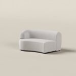 Evoque Repose Grey 3 Seater Curved Sofa