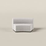 Evoque Repose Grey 3 Seater Curved Sofa