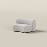 Evoque Repose Grey 3 Seater Curved Sofa
