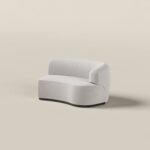 Evoque Repose Grey 3 Seater Curved Sofa